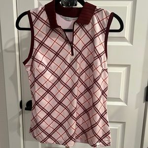 Sleeveless Plaid Sleeveless Polo